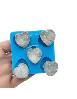 5 Cuori Di Cristalli Mold