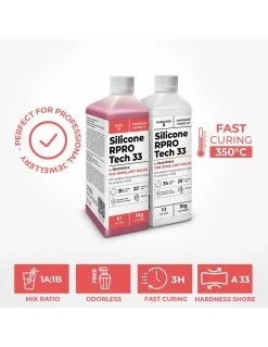 R PRO TECH 33 - Gomma Siliconica Per Alte Temperature, Ideale Per Oreficeria E Bijoux -Negozio Di Giocattoli Alla Moda r pro tech 33 gomma per stampi in silicone per gioielli 1