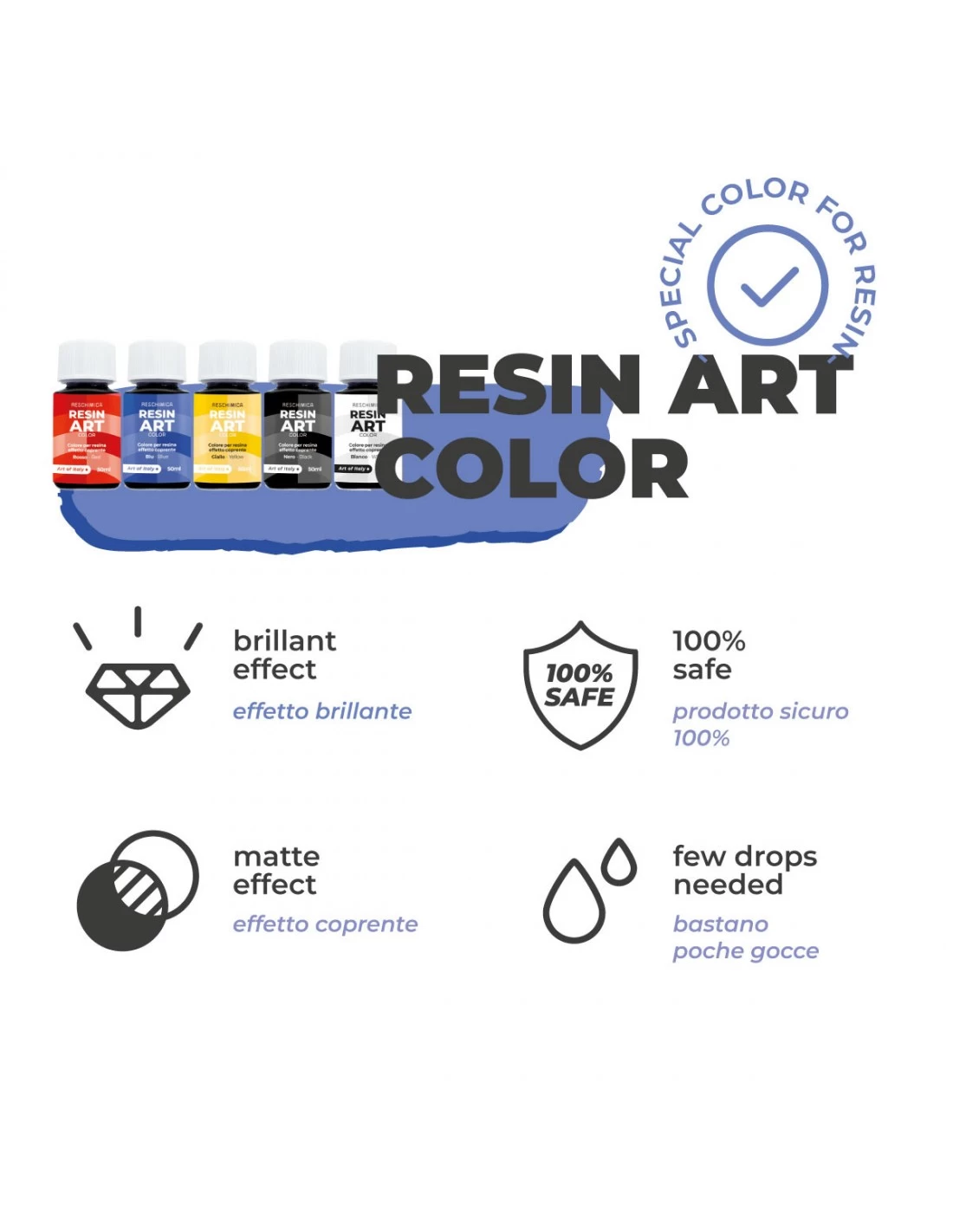 RESIN ART COLOR - Colori Intensi E Brillanti Per Resina In 5 Colorazioni Da 50ml (effetto Coprente) 9 RESIN ART COLOR - Colori Intensi E Brillanti Per Resina In 5 Colorazioni Da 50ml (effetto Coprente) - immagine 7