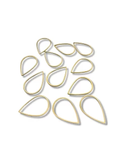 Set 20 Geometric Frames Drop Shape Charm Bezel