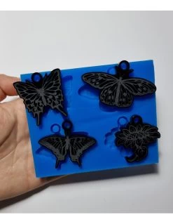 Stampo 3 Farfalle + Fiore