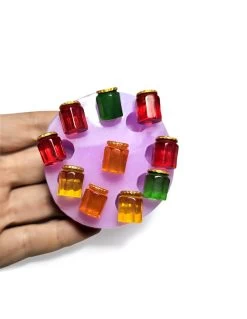Stampo Set 10 Barattolini Marmellate 1,2cm -Negozio Di Giocattoli Alla Moda stampo set 10 barattolini marmellate 12cm 1