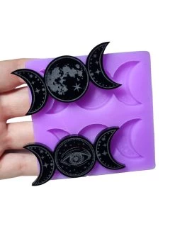 Stampo Set 2 Triplici Lune 6,5cm