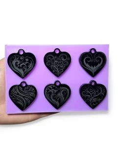 Stampo Set 6 Ciondoli Cuori