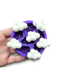 Stampo Set 6 Nuvolette Bombate - 3cm