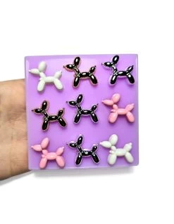 Stampo Set 9 Cani Palloncino 3D 3cm