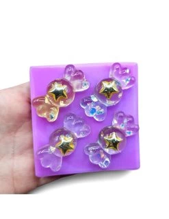 Stampo Silicone Flessibile 4 Caramelle 3D - 4,3cm