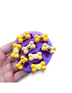 Stampo Silicone Flessibile Set 3D Ossi Con Zampine