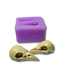 Stampo Silicone Morbido 2 Teschi Corvo 3D