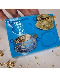 Stampo Silicone Morbido 4 Tazzine Divinazione Designed By Angenia Creations