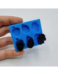 Stampo Silicone Morbido 6 Mini Forme Autunno