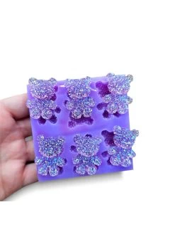 Stampo Silicone Set 6 Orsetti Gommosi Effetto Gemma