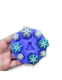 Stampo Silicone Set Fiocchi Di Neve Magici E Piccoli
